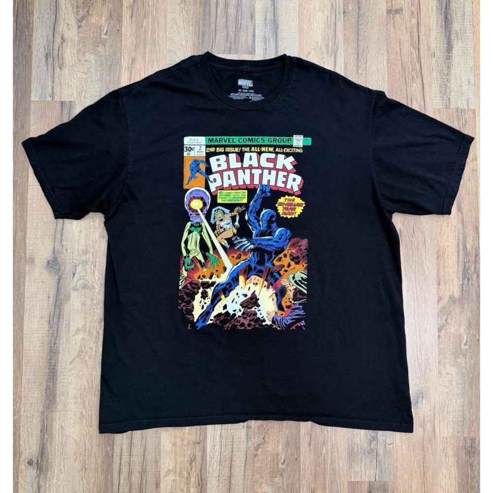 Marvel Black‎ Panther Comic Cover Men's T-Shirt Size 2X